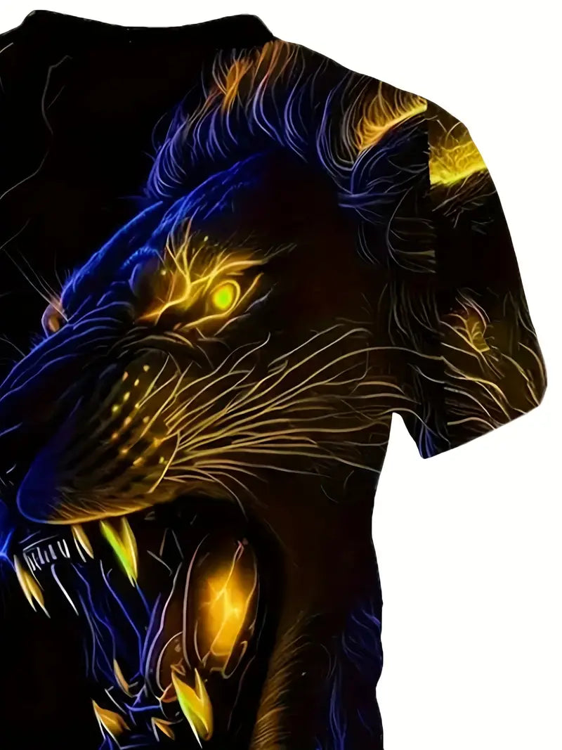 TCB-001/男の子 Cool Lion 3DプリントTシャツ キッズ 仕入れ