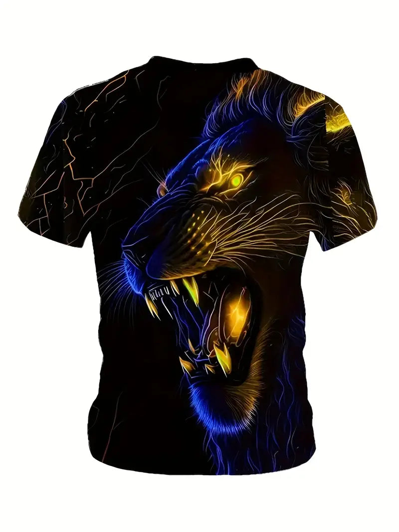 TCB-001/男の子 Cool Lion 3DプリントTシャツ キッズ 仕入れ